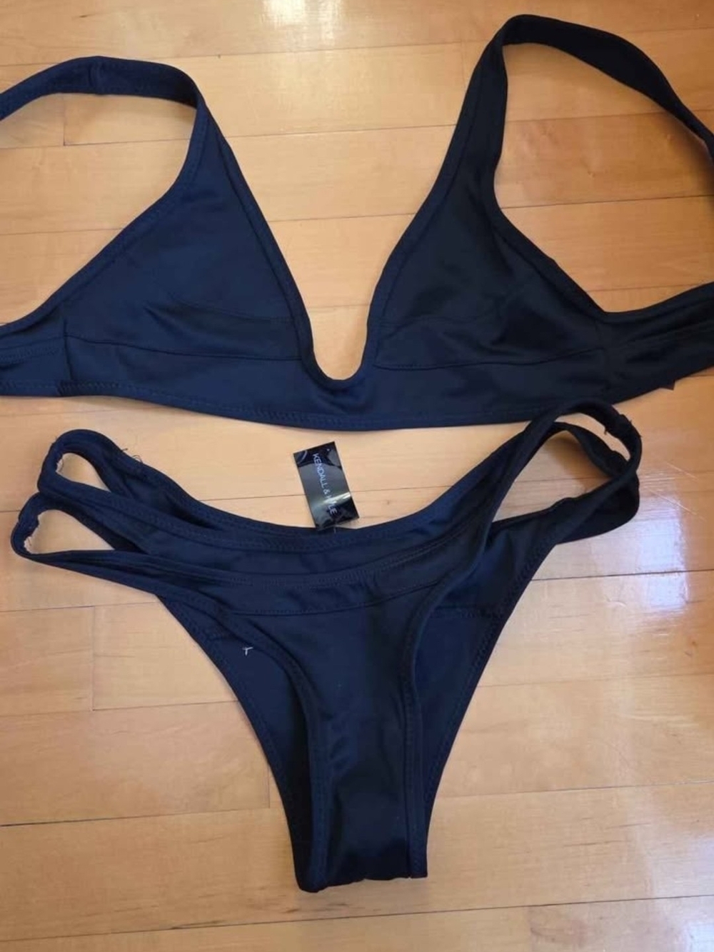 Ardene Black V-Plunge Two-Piece Bikini Kendall And Kylie